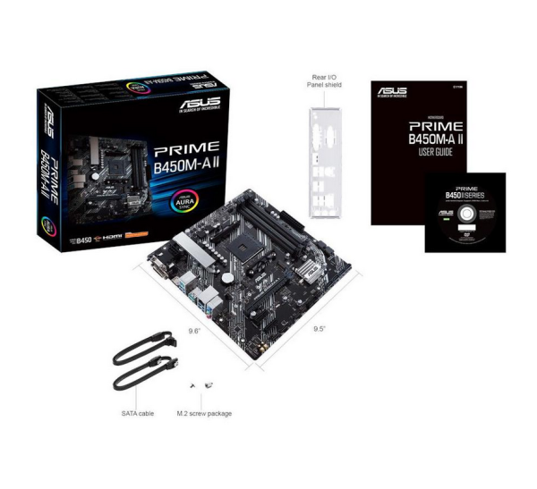 AM4 AMD ASUS PRIME B450M-A II DDR4 mATX Motherboard